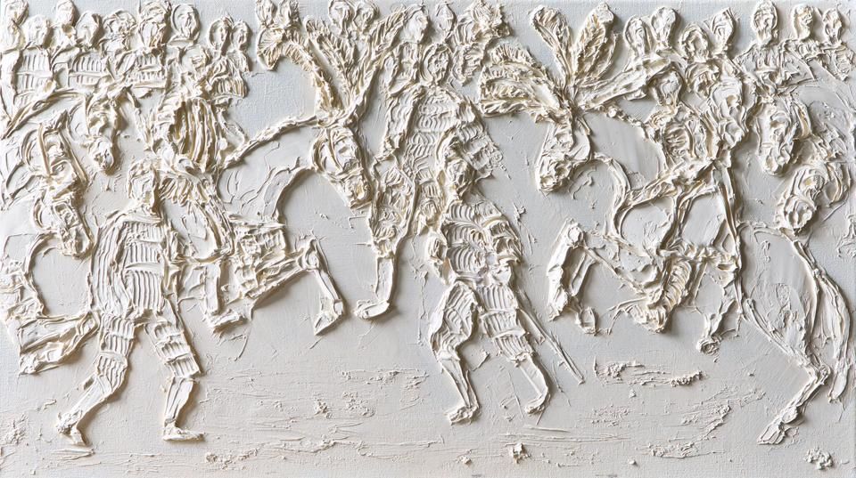 Bourgtheroulde II Huile Sculptee Sur Toile 2015