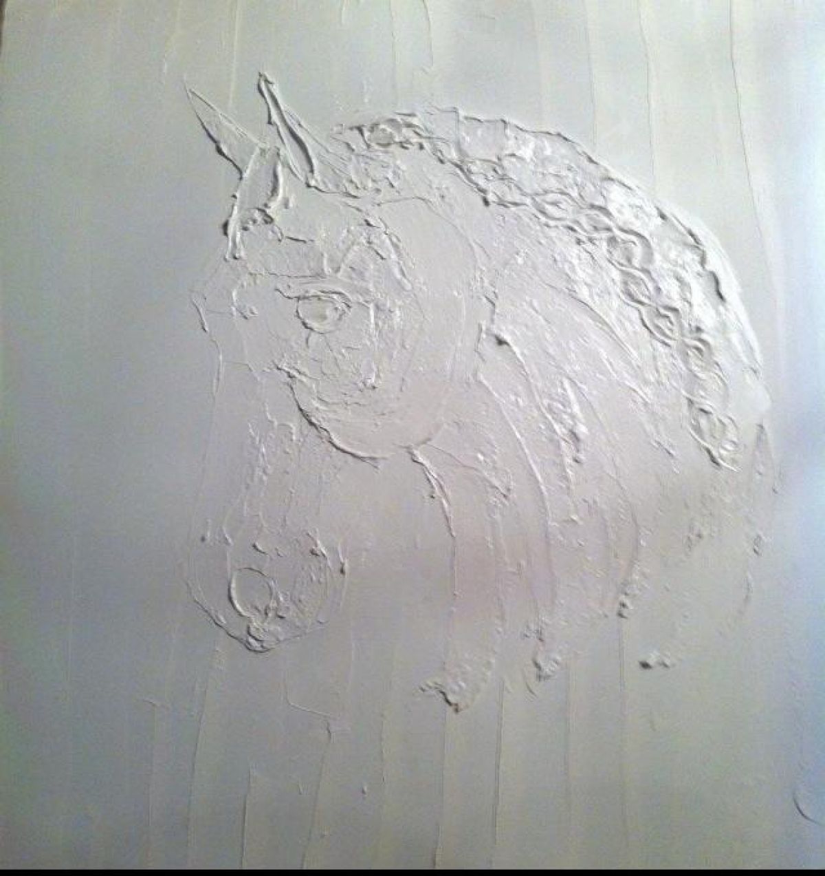 Buste 100 Cm X 100 Cm Huile Sculptee Sur Toile 2013