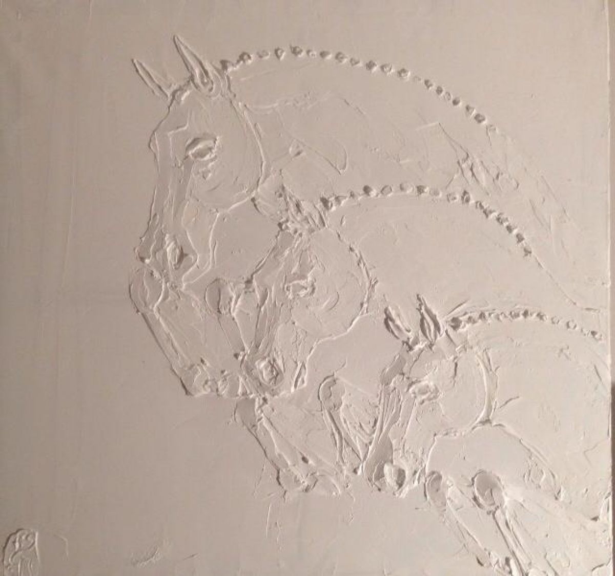 CSO 80 Cm X 80 Cm Huile Sculptee Sur Toile 2016