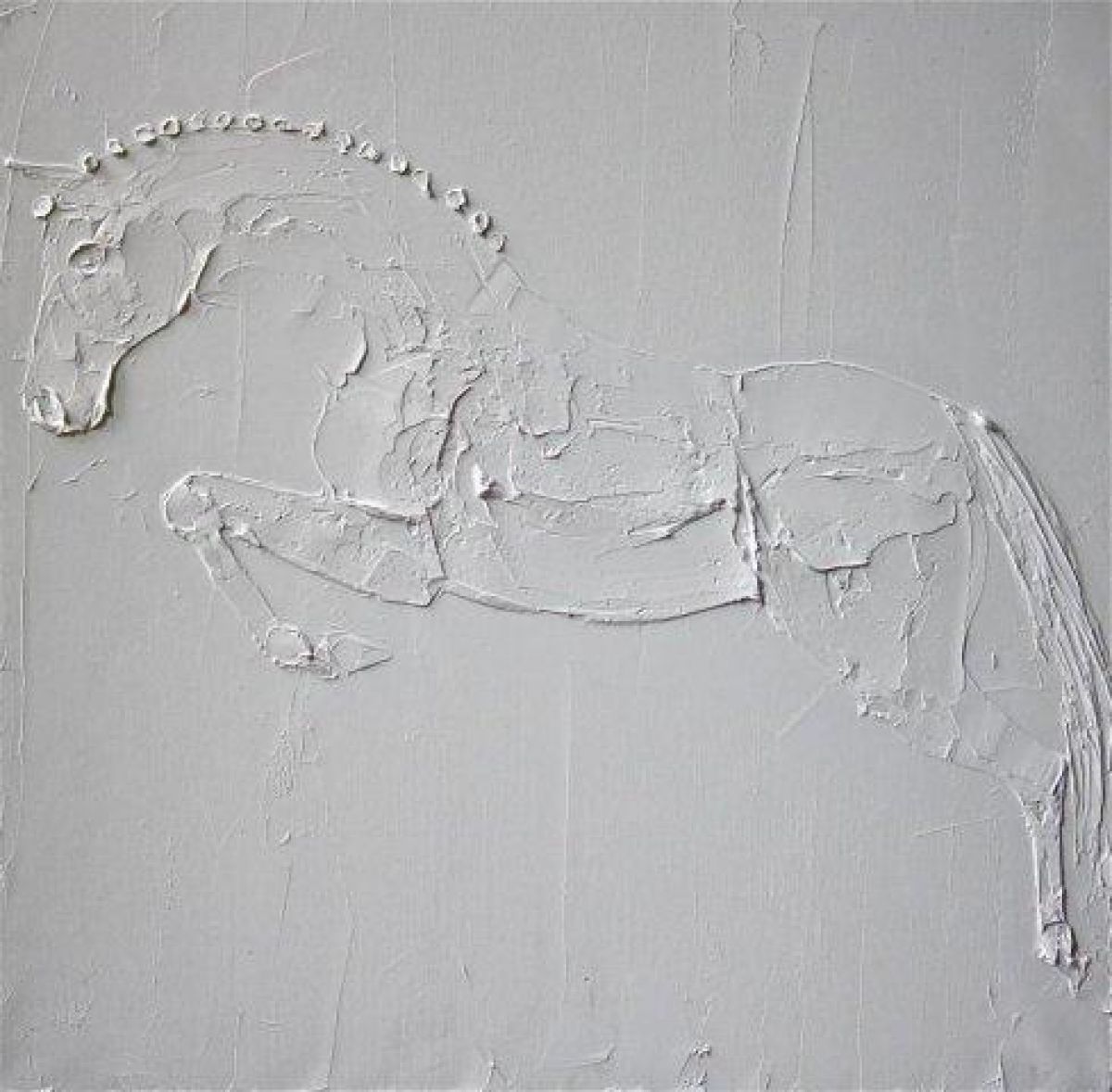 CSO Peinture A L Huile Sculptee Sur Toile 2012 80 Cm X 80 Cm