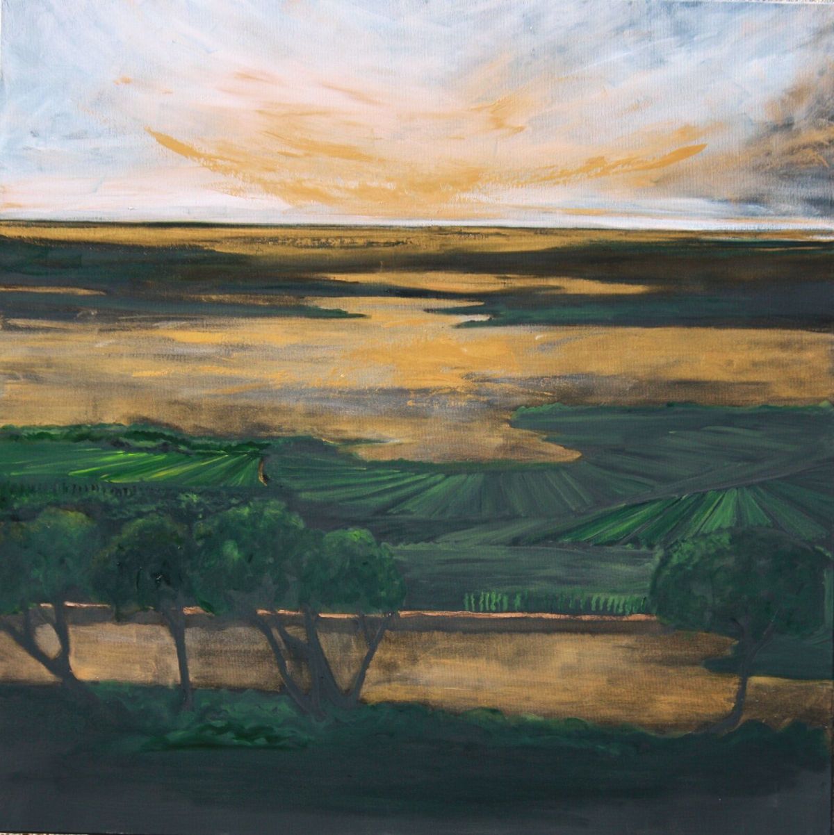 Entre Terre et Mer 100 Cm X 100 Cm Oil On Canvas 2020