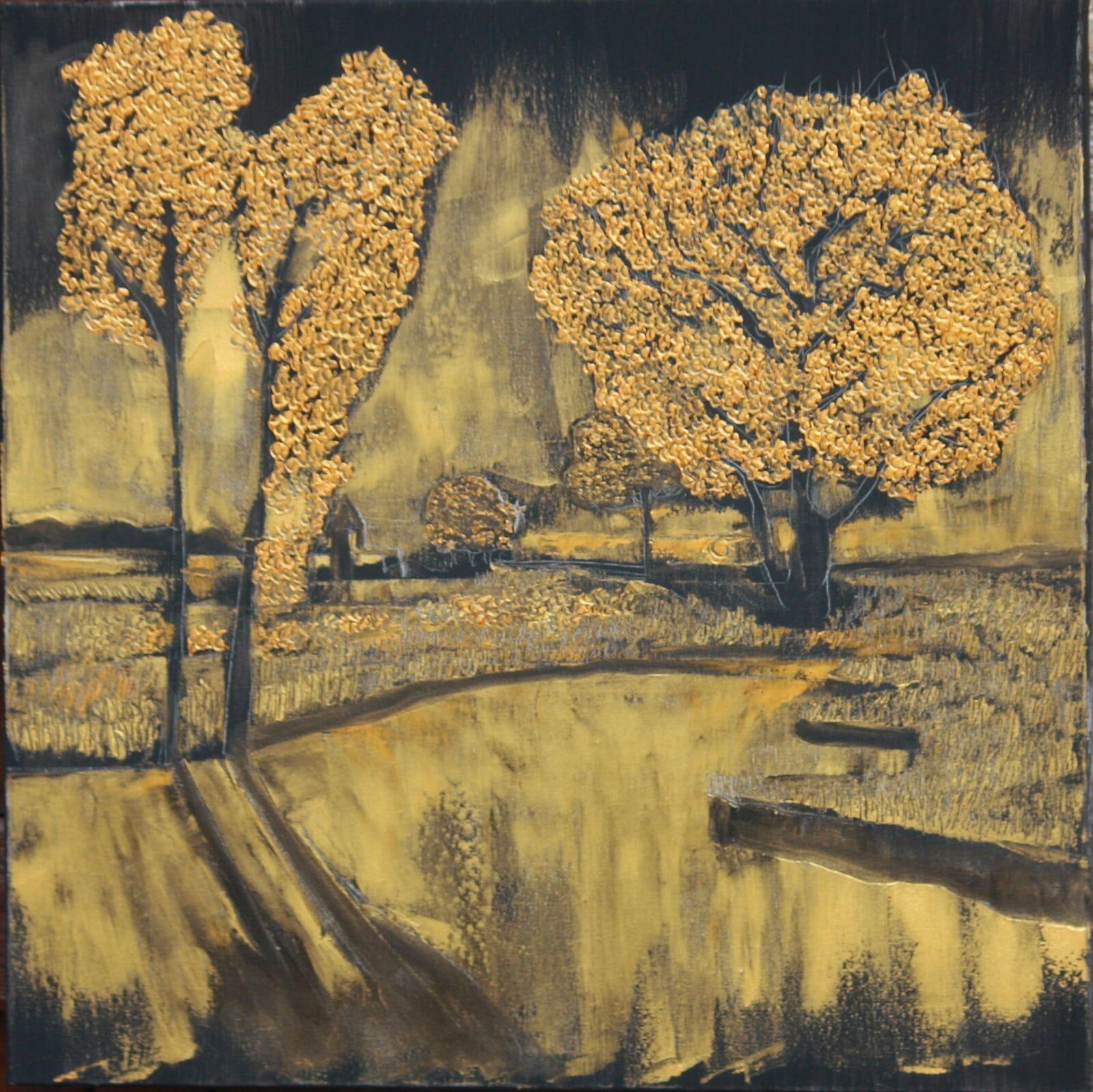 French Countryside Landscape 50 Cm X 50 Cm Oil On Canvas 2019