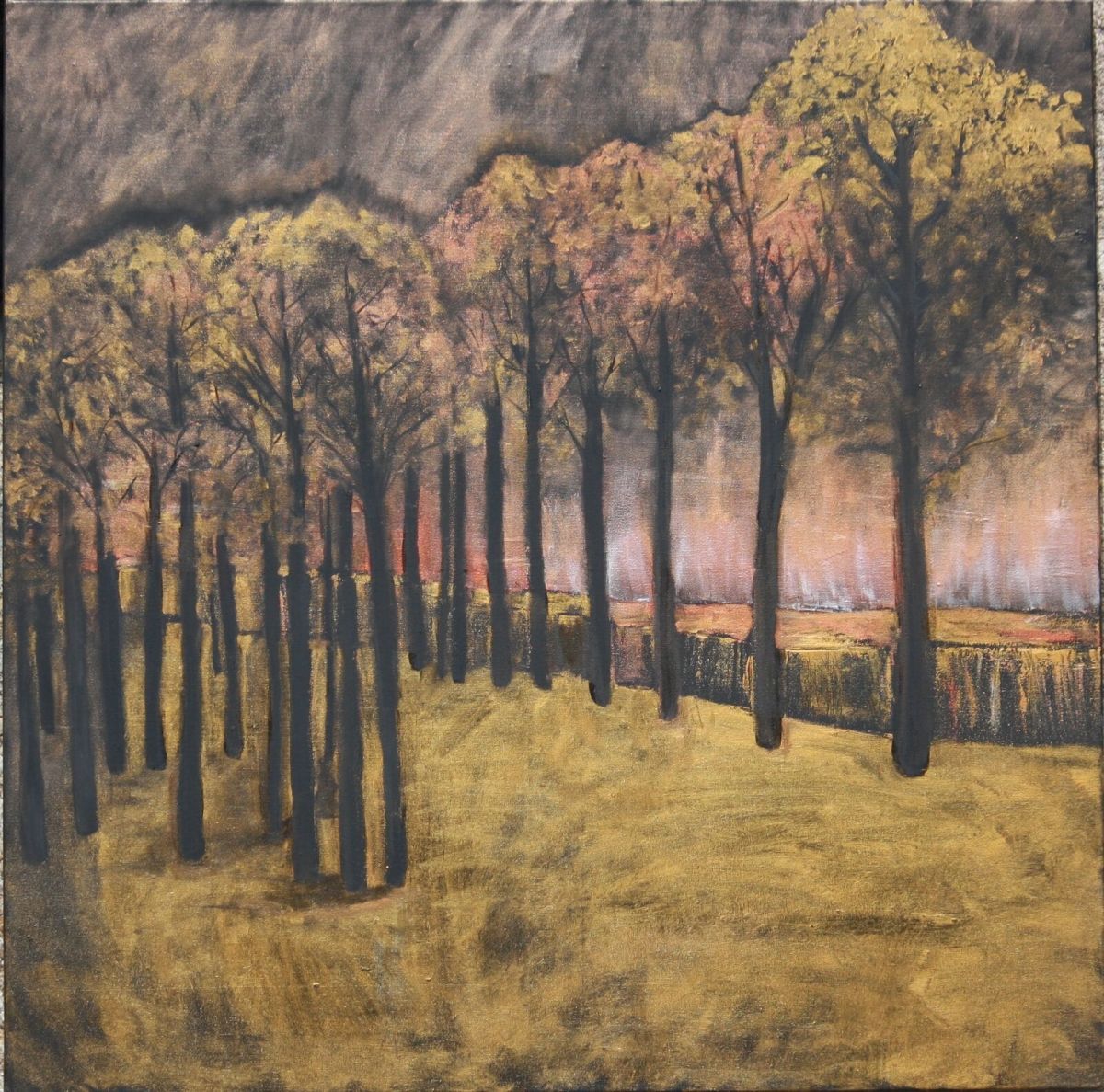 Golden Spring Morning 80 Cm X 80 Cm Oil On Canvas 2020