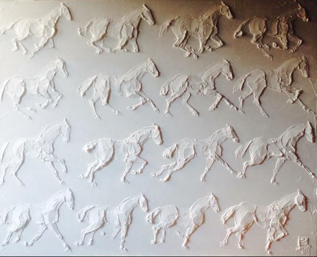 Le Galop 30 Inx 40 In Huile Sculptee Sur Toile 2014