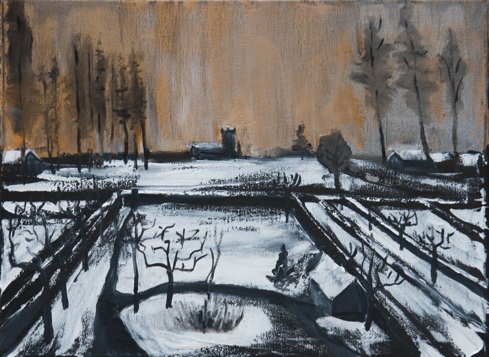 Neville in Snow 30 Cm X 40 Cm Oil On Canvas 2020