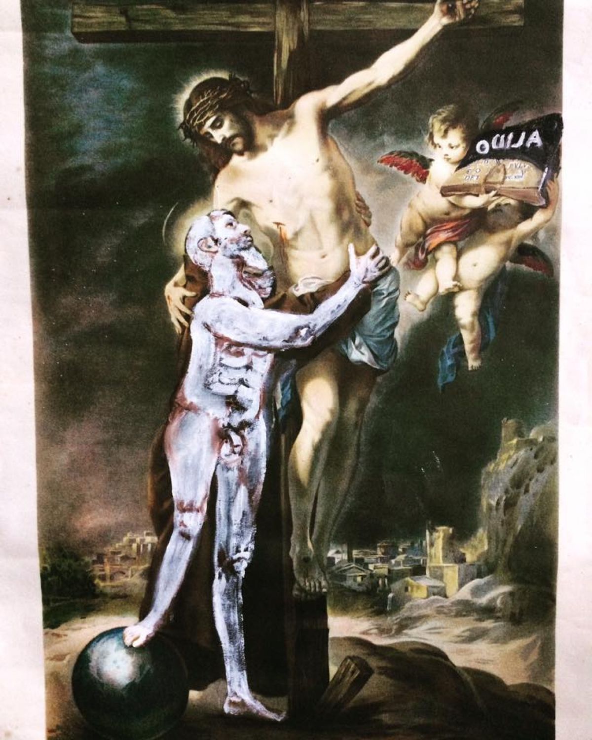 New Methods Of Speaking To Jesus Oil On Lithograph 24 Cm X 35 Cm 2018