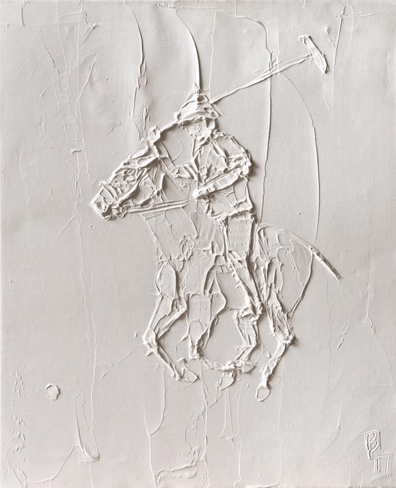 Polo 15 F Huile Sculptee Sur Toile 2012