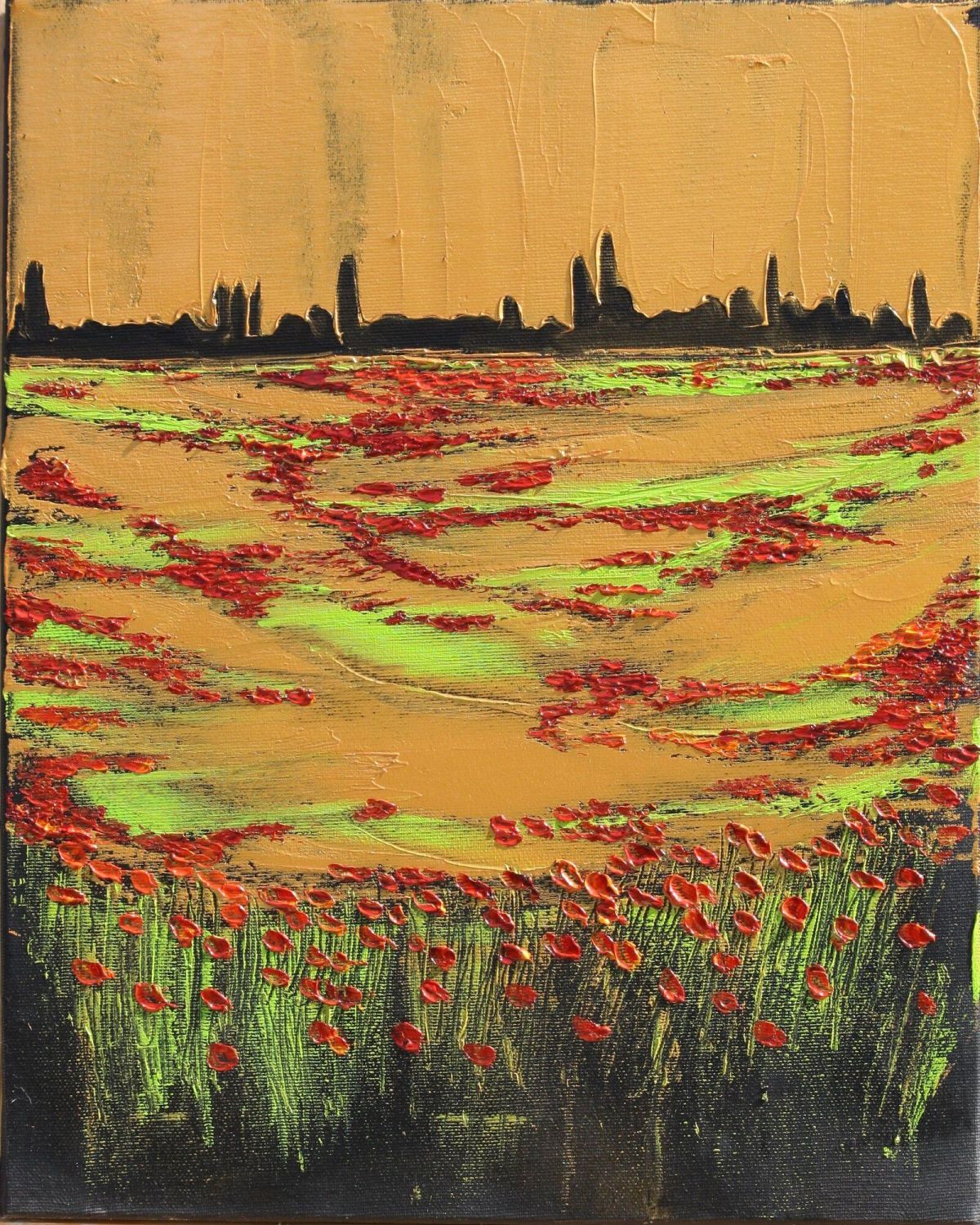 Poppy Fields 41 Cm X 33 Cm Oil On Canvas 2020