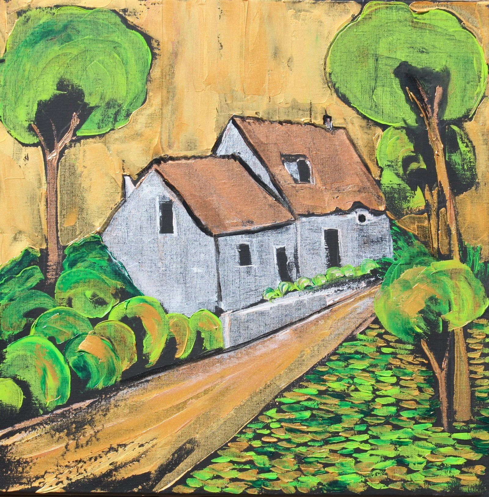 Summer Walks Moulin 50 Cm X 50 Cm Oil On Linen 2020