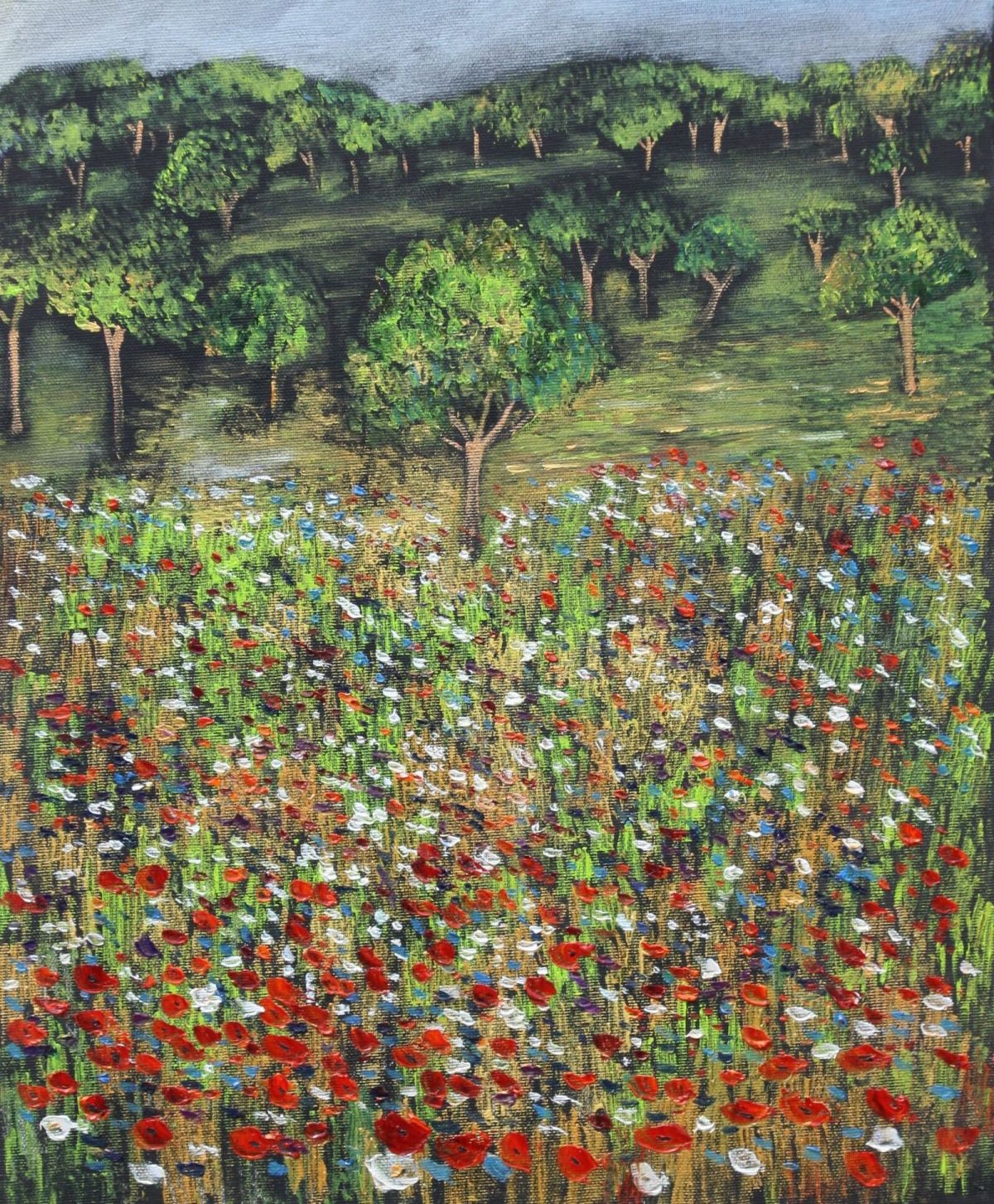 Summer Walks Normandy 46 Cm X 38 Cm Oil On Canvas 2020