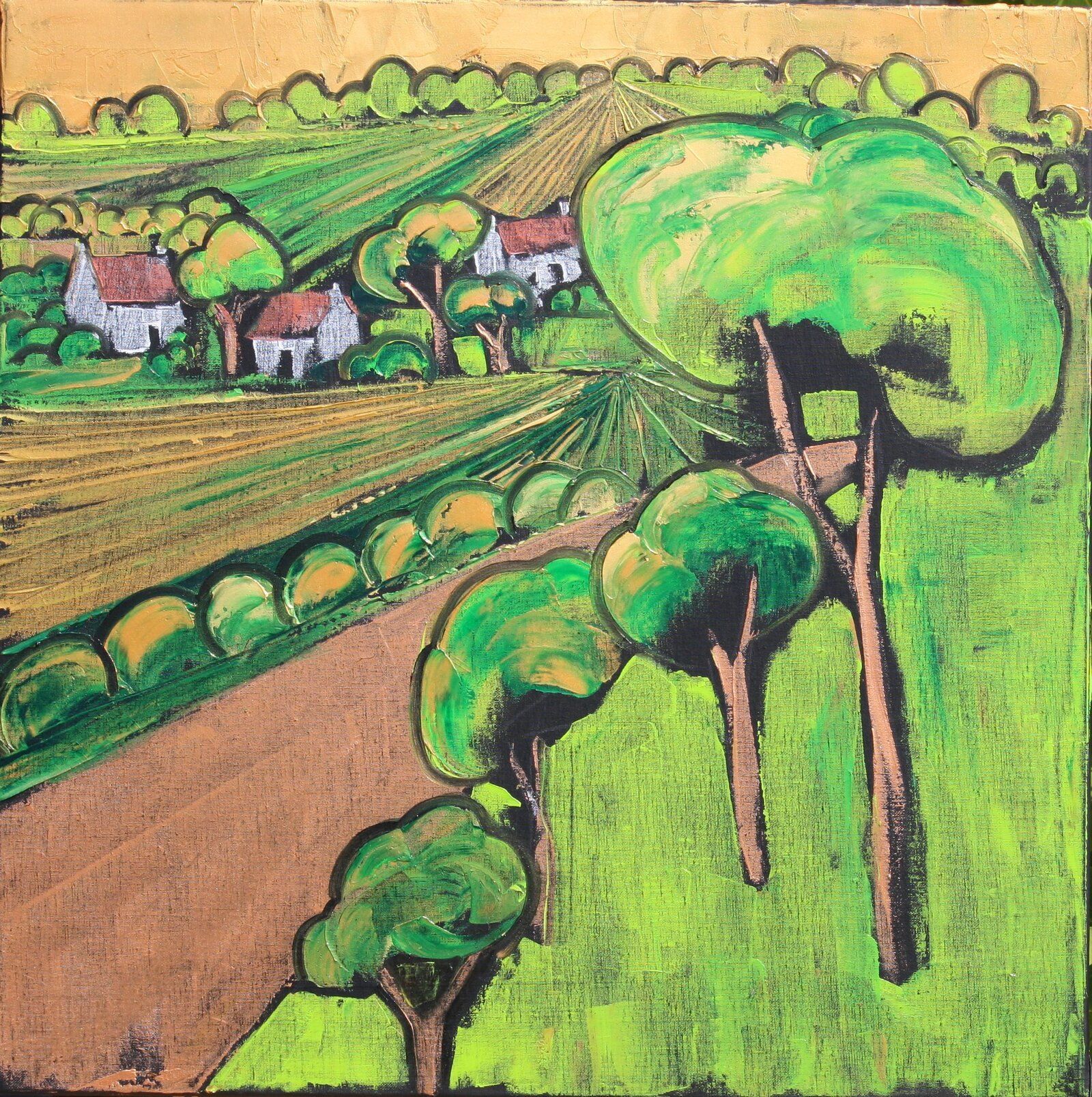 Summer Walks Normandy 60 Cm X 60 Cm Oil On Canvas 2020