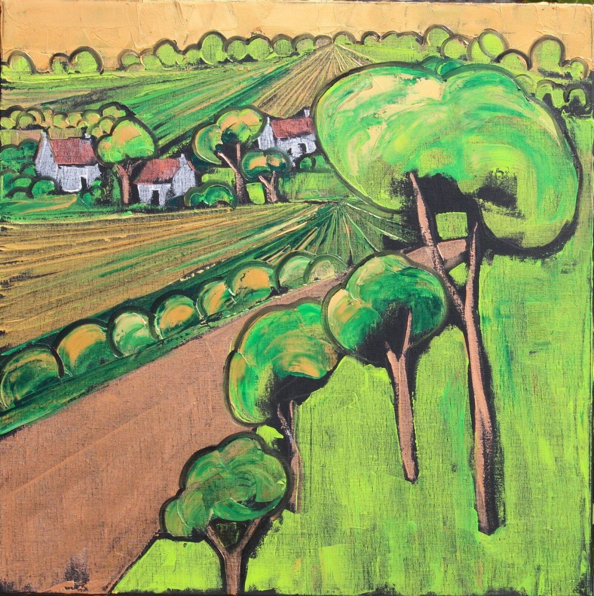Summer Walks Normandy 60 Cm X 60 Cm Oil On Canvas 2020