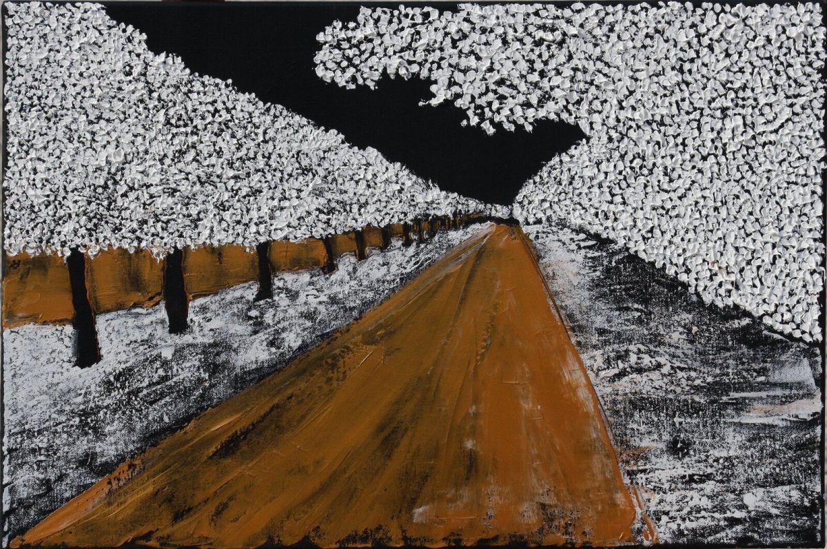 The Apple Orchard 40 Cm X 60 Cm Sculpted Oil Paint On Canvas 2019