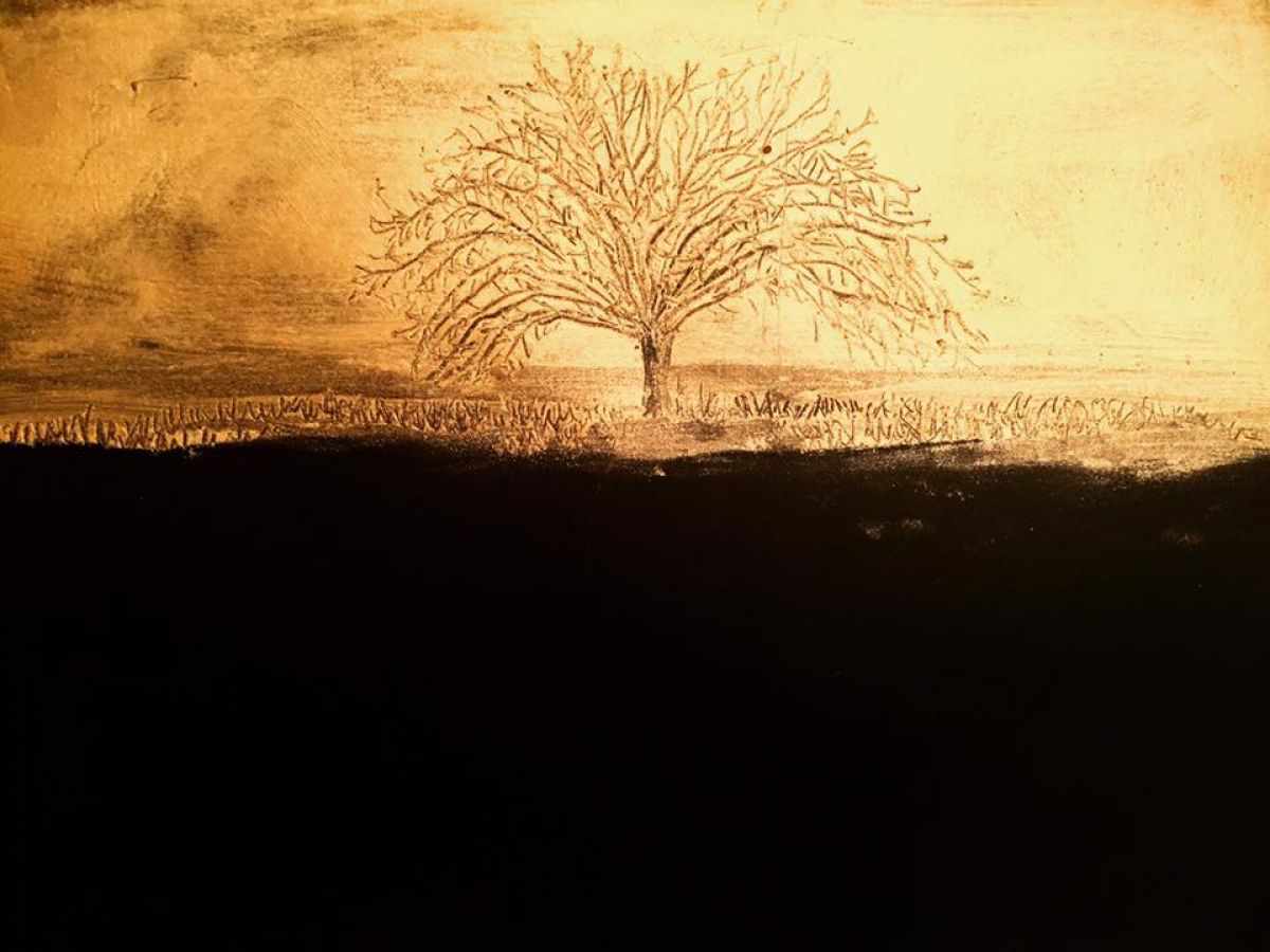 Tree Oil Paint On Paper 30 Cm X 42 Cm 2018