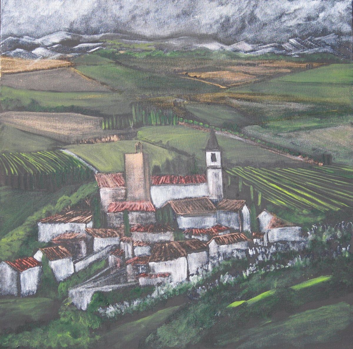 Tuscany Landscape 70 Cm X 70 Cm Oil On Canvas 2020