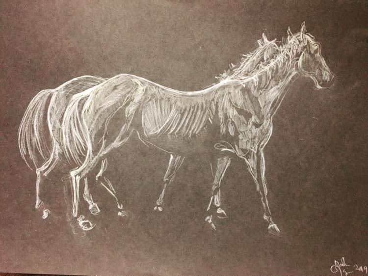 Chevaux De Caleche New York City A 3 Polychrome On Paper 2019