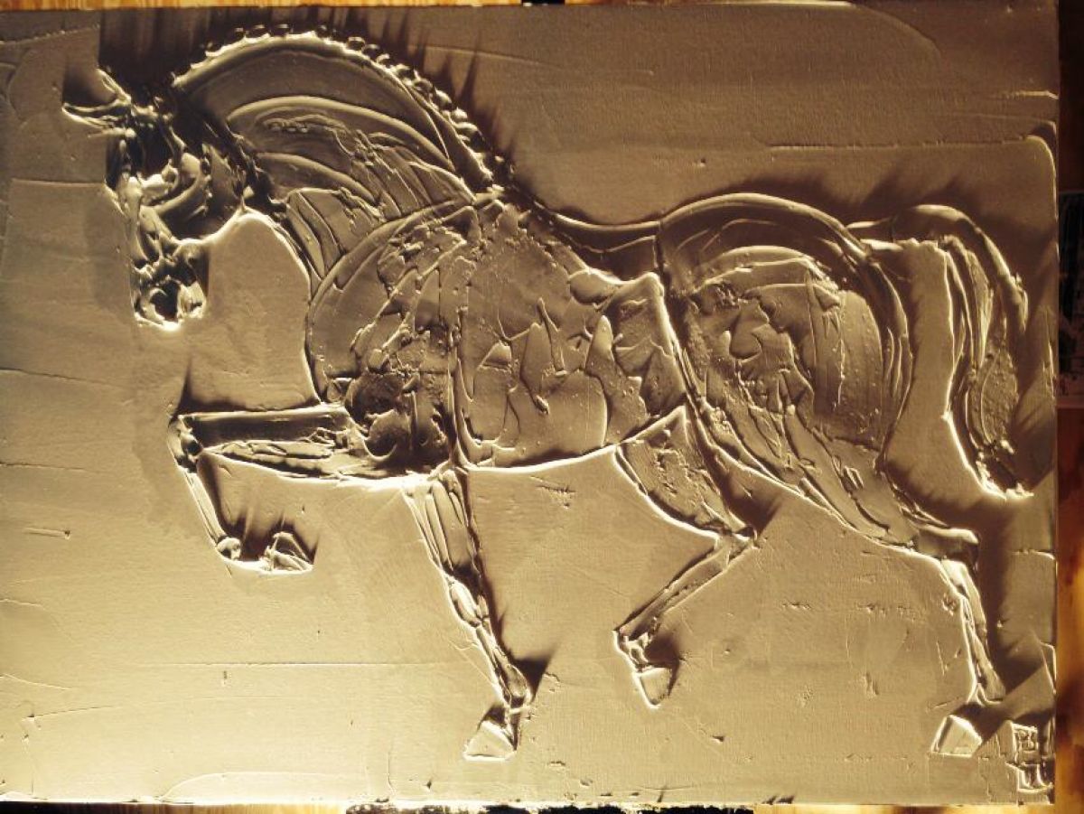 Davinci 36 In X 48 In Sculpted Titanium White Oil Paint On Canvas 2014