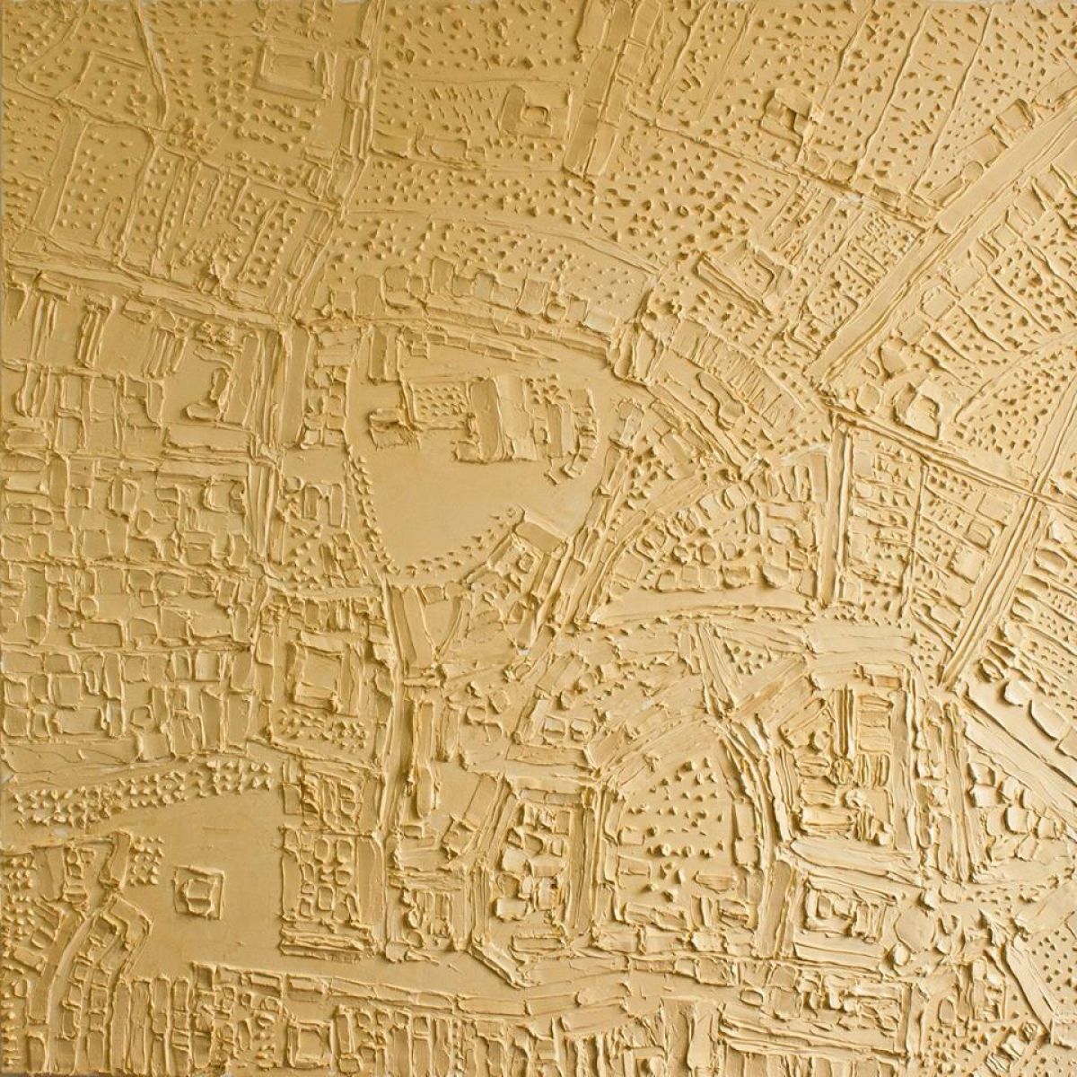 Maastricht Vue Aerienne 1 M X 1 M Huile Sur Toile 2017