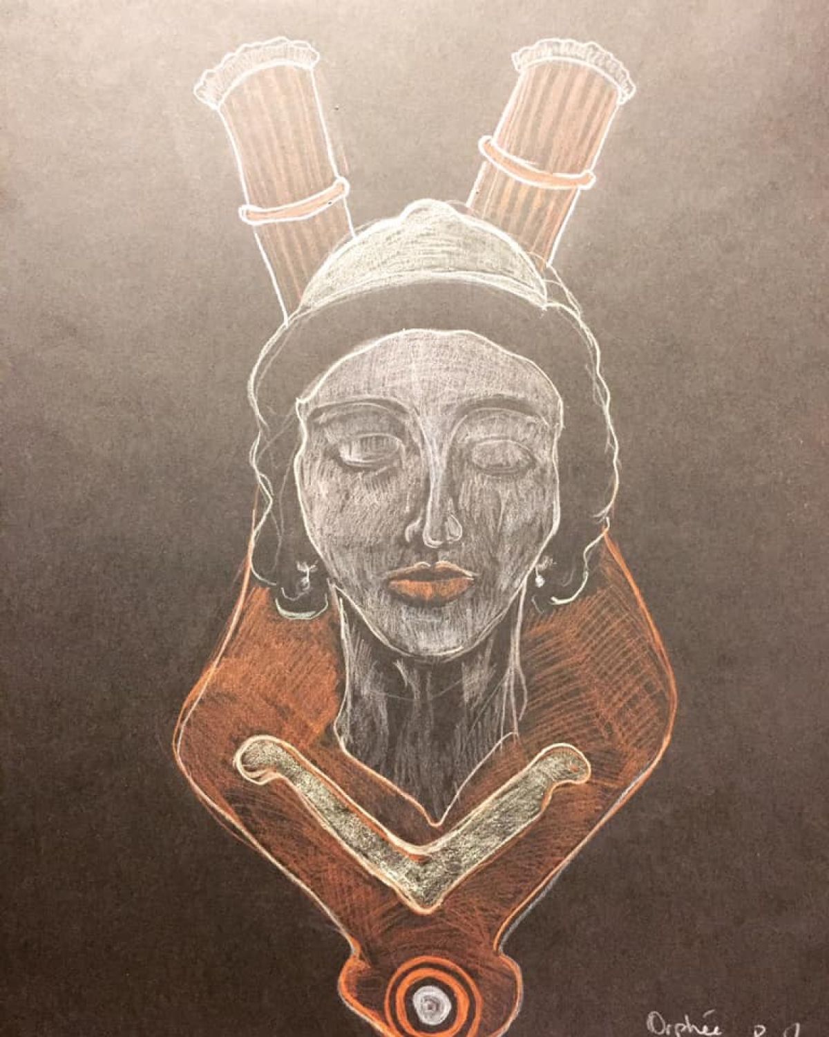 Orphee Format A 3 Polychrome On Paper 2019