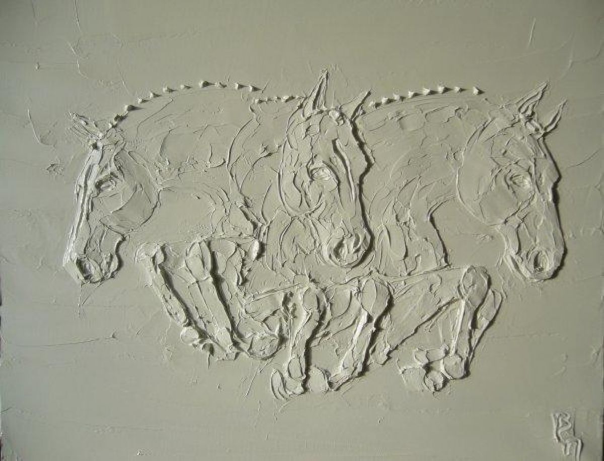 CSO 65 Cm X 54 Cm Peinture A L Huile Sculptee Sur Toile 2013