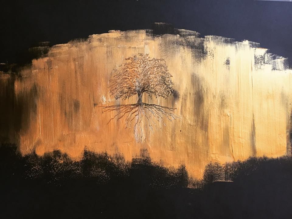 In Roots 30 Cm X 42 Cm Oil Paint On Paper 2018