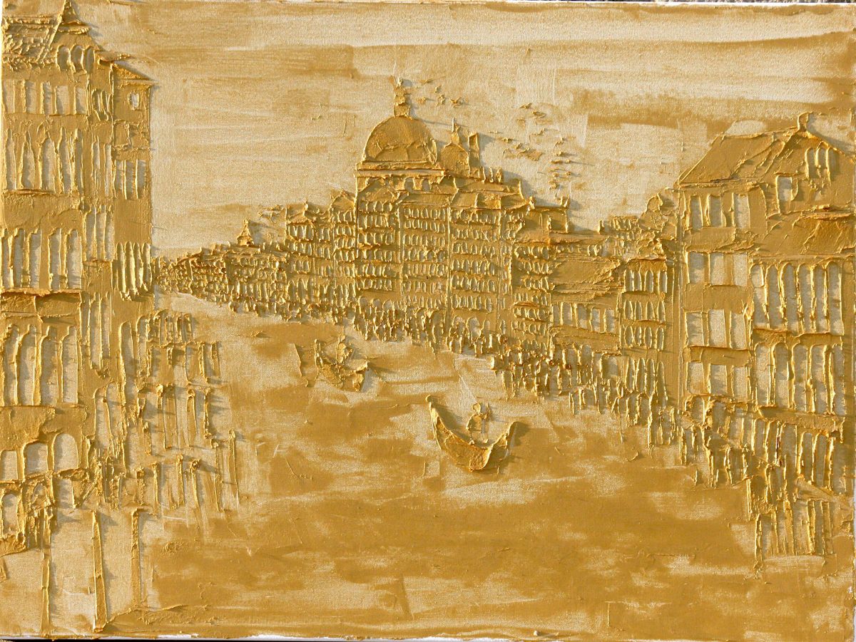 Venise 60 Cm X 80 Cm Sculpted Oil On Canvas 2018