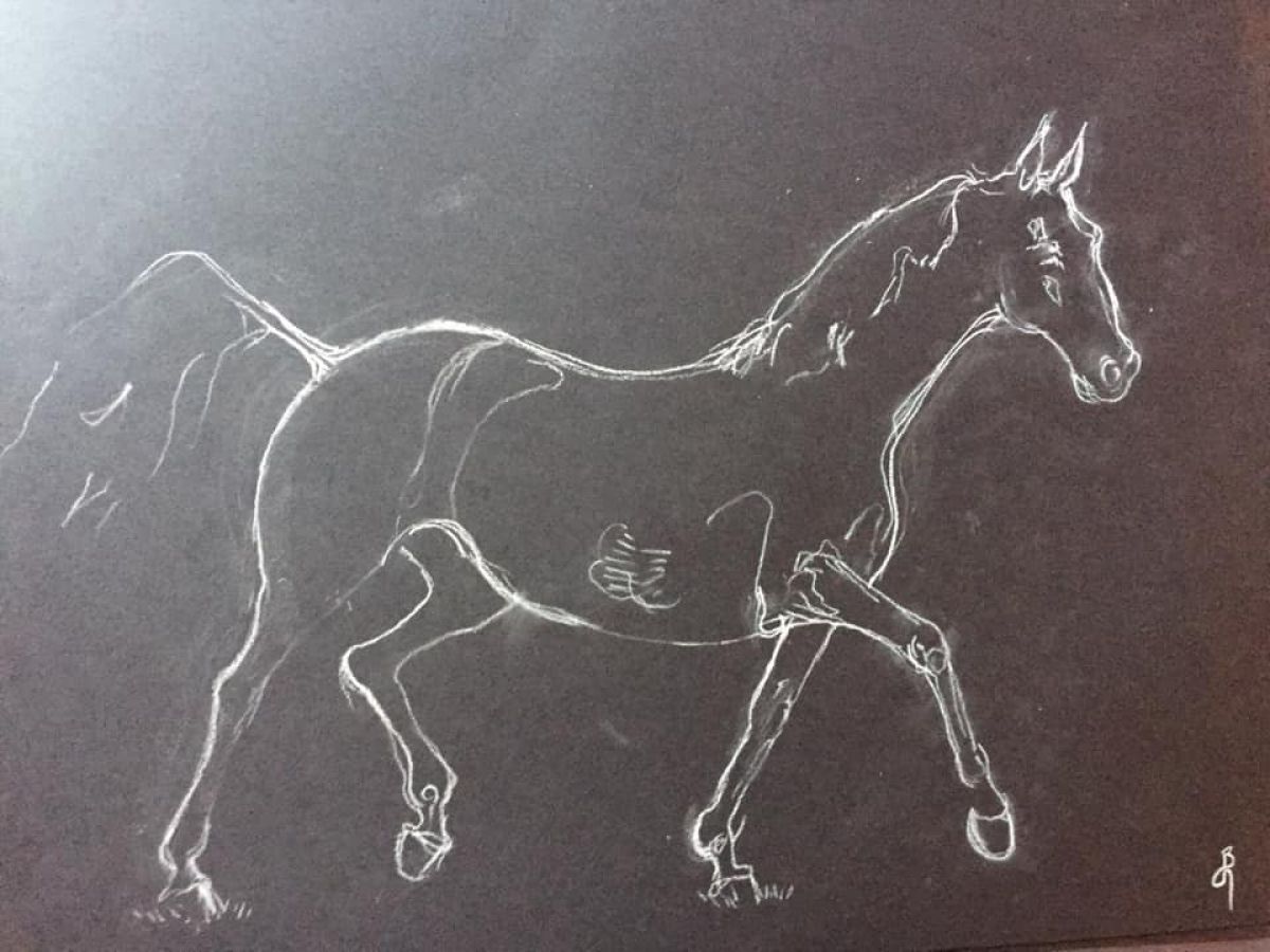 Etude Cheval Format A 3 Pastel Sec On Paper 2018