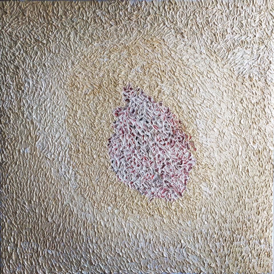 Heart And Soul 1 M X 1 M Sculpted Oil Paint On Canvas 2018