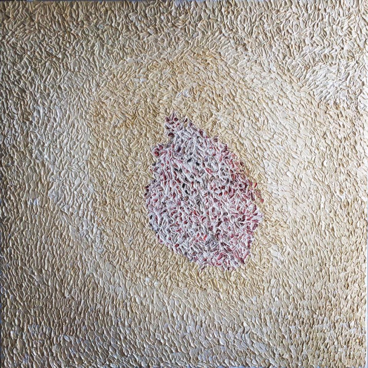 Heart And Soul 1 M X 1 M Sculpted Oil Paint On Canvas 2018