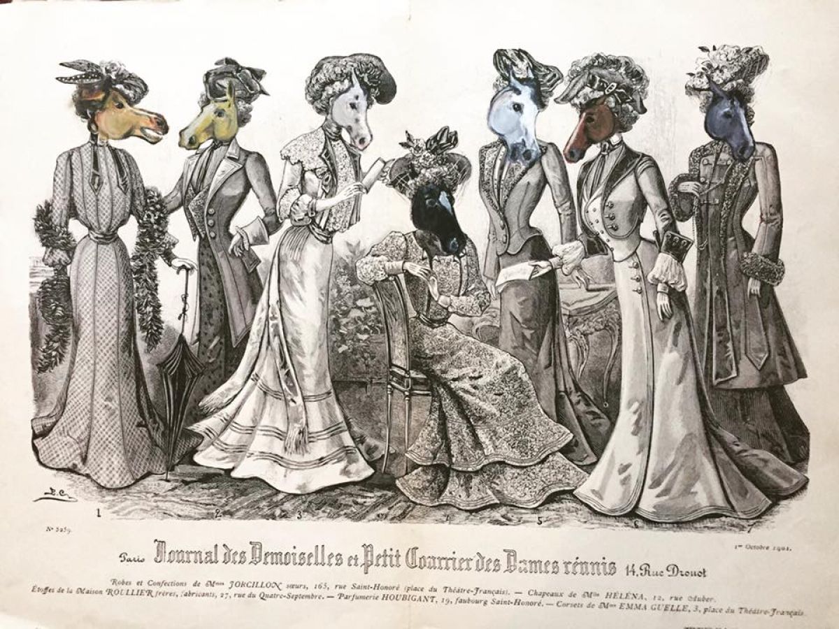 Mares In Season 29 Cm X 40 Cm Oil On Gravure 2018